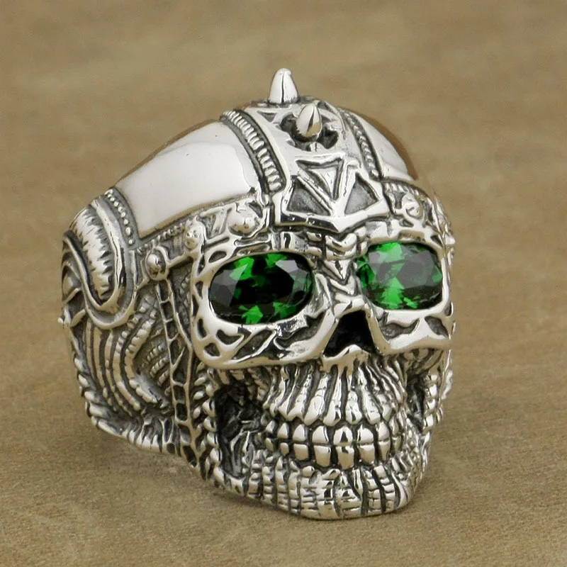 

2019 Rock Punk Hip Hop Norway Nordic Myth Viking Guarding The Tree of Life In The World Skull Ring for Men Luxury Rings Jewelry