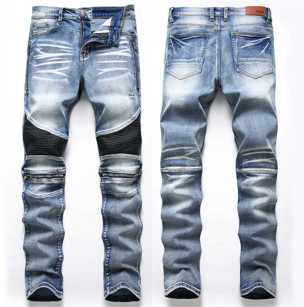 skinny ripped biker jeans