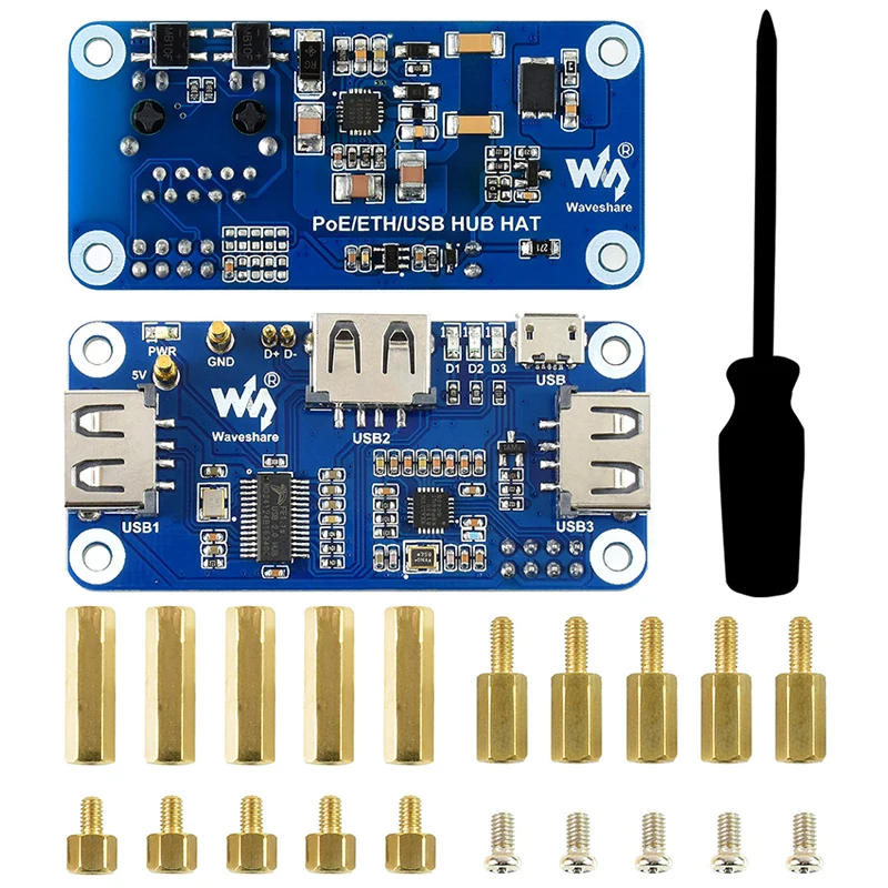 Raspberry Pi-poe Ethernet Usb Hub x Portas Usb 2.0 Rj45 802.3af Rtl8152b Compatível com Raspberry pi Zero w wh 1.3 - Imagem 4