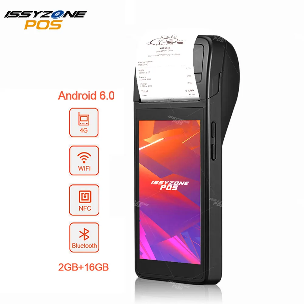 ISSYZZONEPOS drukarka paragonów POS PDA Android 6.0 drukarka Bluetooth 58mm ręczny terminal płatniczy WiFi 3G 4G PDA obsługa NFC ISSYZZONEPOS drukarka paragonów POS PDA Android 6.0 drukarka Bluetooth 58mm ręczny terminal płatniczy WiFi 3G 4G PDA obsługa NFC
