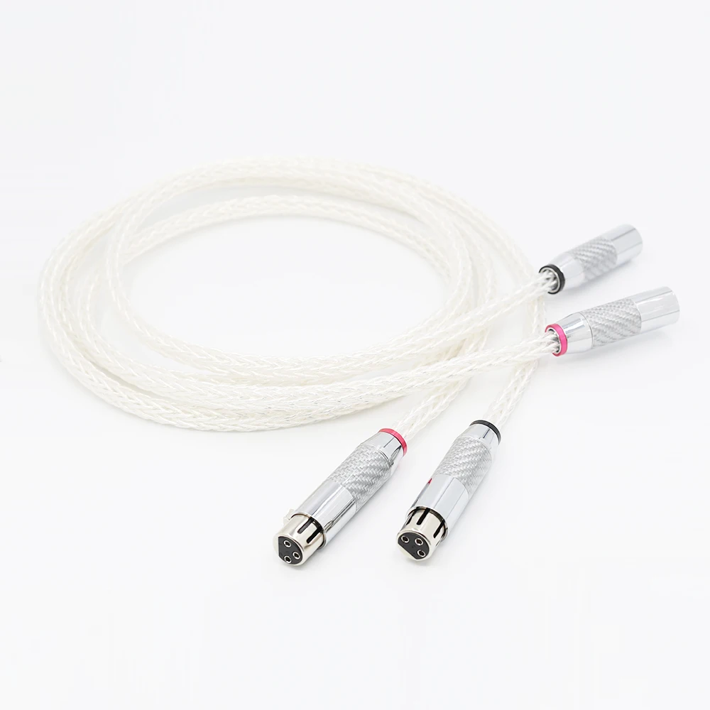 Hi End 8AG посеребренный OCC 16 жильный аудиокабель с 3 контактным сбалансированным