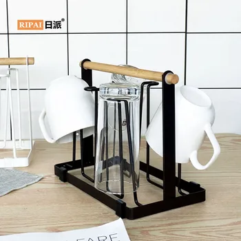 

Household articles Iron Japanese wine glass holder Hanging the rack of drain cup upside down cup storage rack kitchen appliance