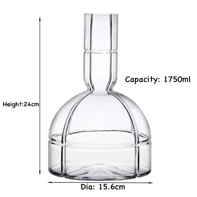 1750ML Wine Decanter Glass Iceberg Whiskey Decanter Glass Carafe