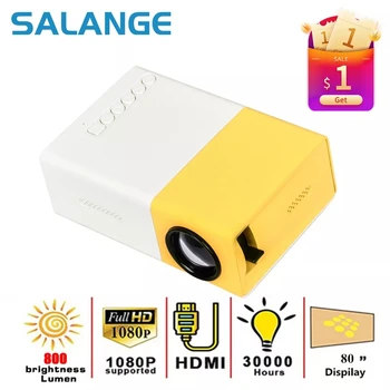 Salange YG300 Pro proyector LED 700 lumen de Audio de 3,5mm, 320x240 píxeles HDMI Mini proyector USB casa reproductor de medios