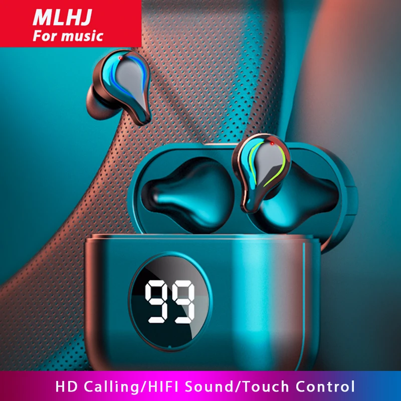 MLHJ TWS Wireless Headphones Bluetooth 5 0 Headphones Noise Canceling Earbuds Audifonos Bluetooth Inalambrico Auriculares