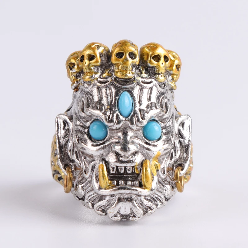 Punk-Hip-hop-Golden-Jewelry-Cold-Skull-Rings-For-Men-New-Arrival-Crystal-CZ-Ring-Men (17)