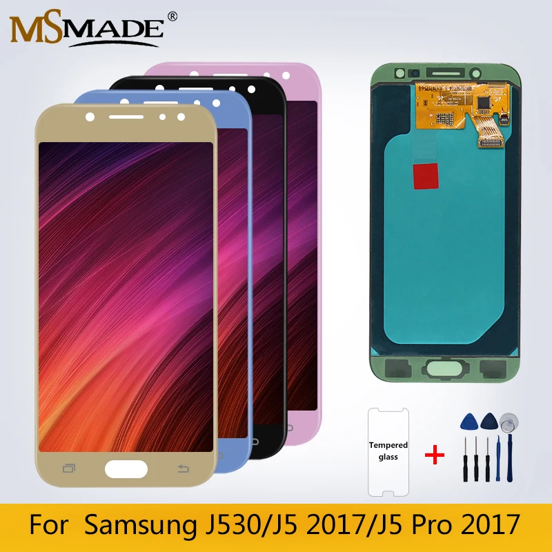 

Super LCD OLED For Samsung Galaxy J5 2017 J530 J5 Pro 2017 LCD Touch Screen Digitizer Display Replacement Parts Free Shipping