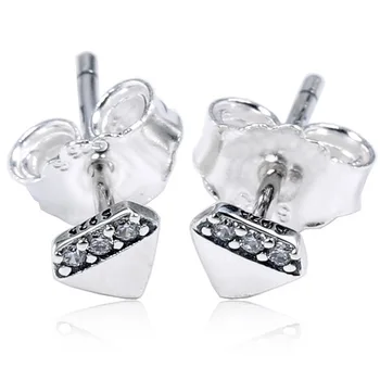 

Authentic 925 Sterling Silver Earring Sparkling My Crown Stud Earrings With Crystal For Women Wedding Gift Fine Jewelry