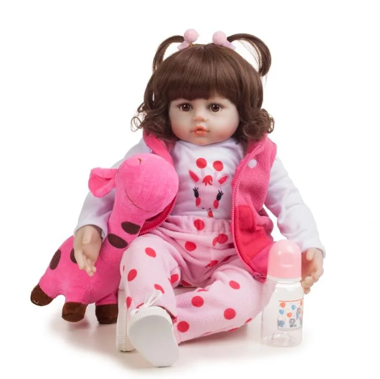 Кукла для малышей 1" 48 см, игрушка для волос на все тело, кукла Bebe, мягкие силиконовые реалистичные игрушки для детей, гладкий виниловый корпус, милый ребенок