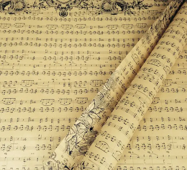 50*70cm Thicken Nostalgic Old English Newspaper European Vintage Style for Photo Props Ornaments Food Photography Background Mat Sheet music