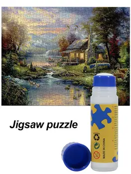 

120ML Jigsaw Puzzle Glue With Sponge Eco-friendly Transparent Liquid Jigsaw Puzzle Glue