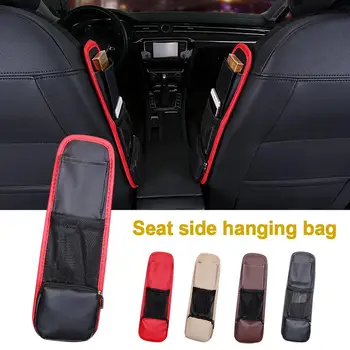 

Car Seat Organizer Car Seat Side Storage Hanging Bag Leather Sundries Universal Multi-function Gap Car Organizer Phone Holder
