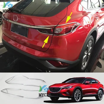 

For Mazda CX-4 CX4 CX 4 2016 2017 2018 ABS Chrome Rear Back Light Lamp Cover Trim Tail Light Sticker Frame 4pcs Car-Covers