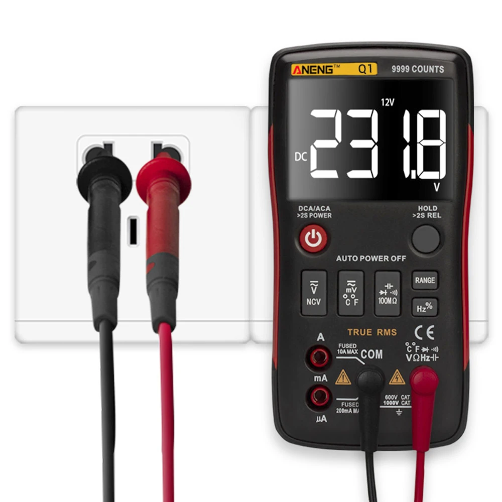 

Цифровой мультиметр, автоматический цифровой мультиметр, функция True RMS, 9999 отсчетов