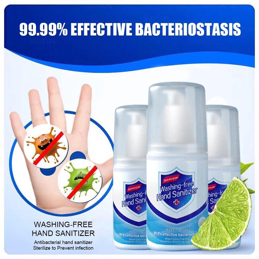 

100ml Portable Antibacterial Hand Sanitizer Disposable Disinfectant Gel Bacteriostatic Washing Free Hand Sanitizer 75% Alcohol