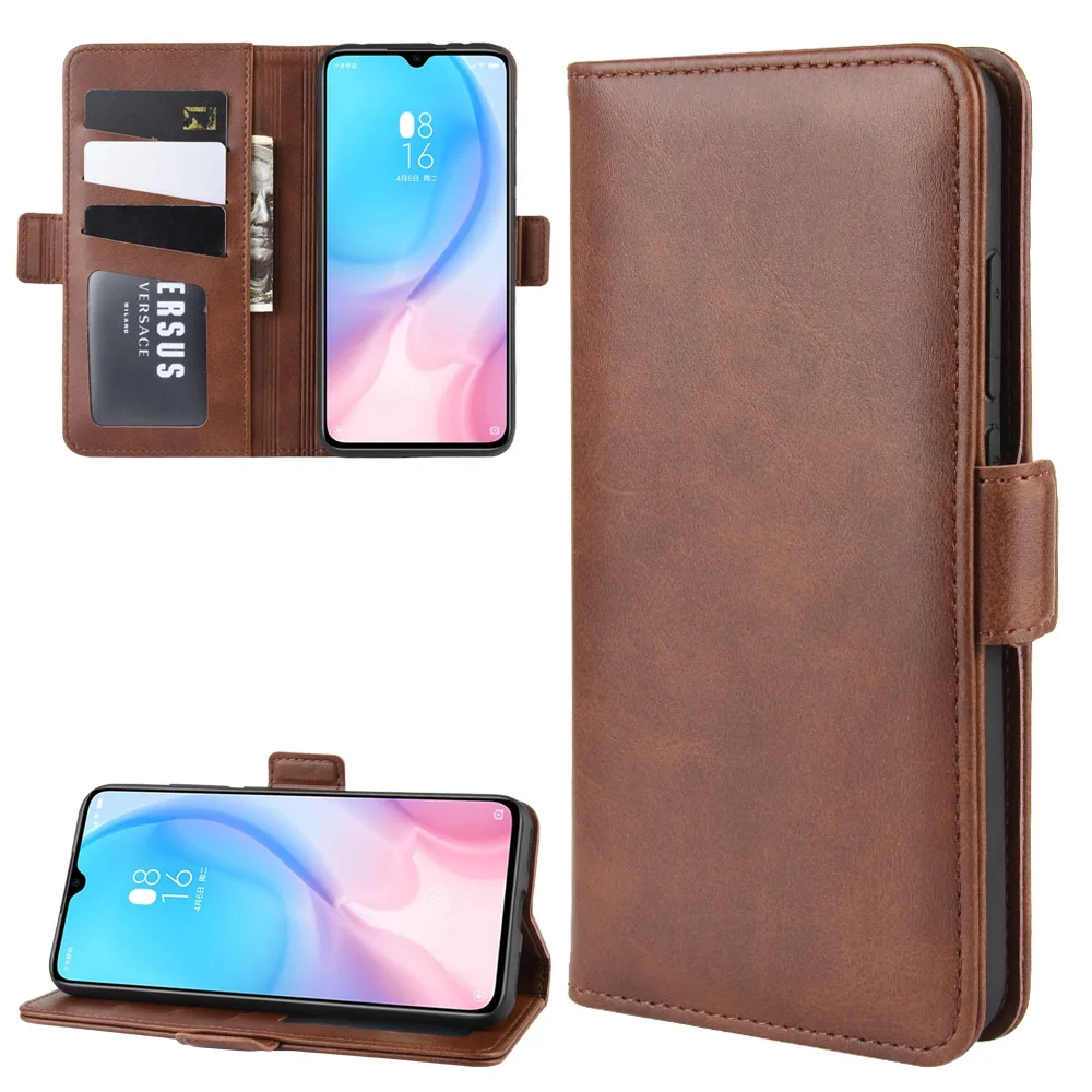 Кожаный чехол-книжка для Xiaomi Redmi7, чехол-накладка, чехол для телефона для Redmi Note7, Note8, Note8 Pro, Xiaomi CC9, CC9E, чехол-кошелек - Цвет: brown