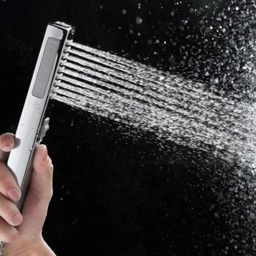 Серебряная нержавеющая сталь четырехточечная универсальная Резьбовая насадка для душа для семейного отеля квадратная