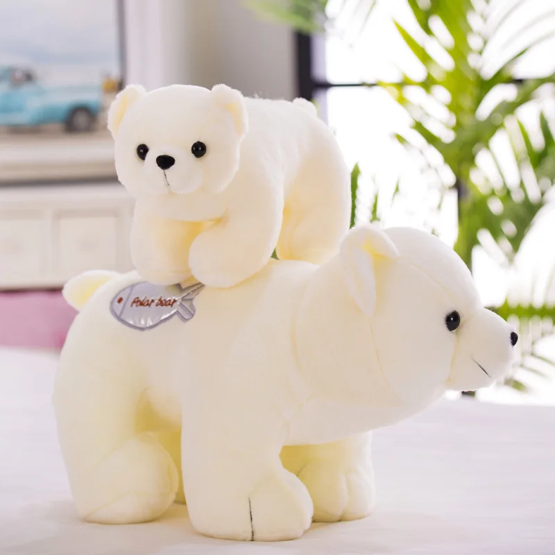 

Model Polar Bear Doll Plush Toys White Little Bear Pillow New Style Aquarium Doll Children through Gift