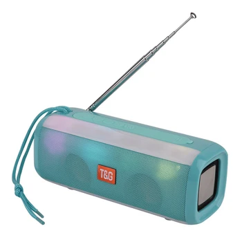 

Portable Bluetooth Speaker TG144 LED Light Mini Wireless Stereo Bass Desktop Music Player Wireless Subwoofer Support FM Radio TF