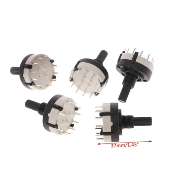 

2021 New 5 Pcs 4P3T 4 3 Position 6mm Shaft Diameter Band Selector Rotary Switch
