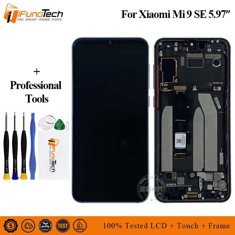 

5.97'' AMOLED Screen For Xiaomi Mi 9SE LCD Display Touch Screen Digitizer With Frame Replacement For Xiaomi Mi9 SE LCD