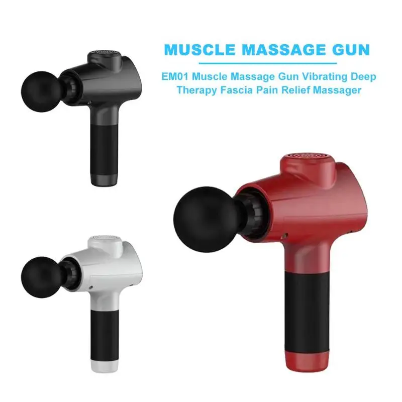 

EM02 Muscle Massage Gun Vibrating Deep Therapy Fascia Pain Relief Massager Electronic Muscle Massage Device
