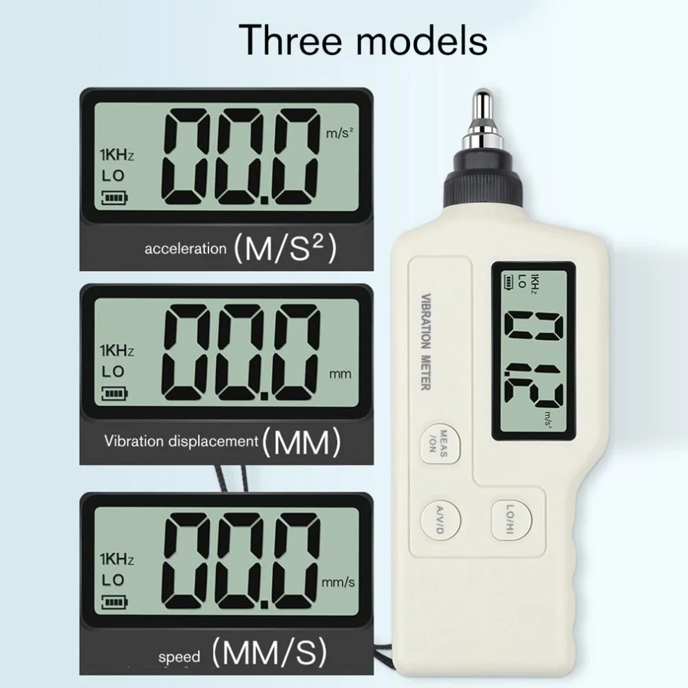 Портативный цифровой Виброметр анализатор VM-63A вибратор тестер Виброметр ускорение/скорость/смещение измерения