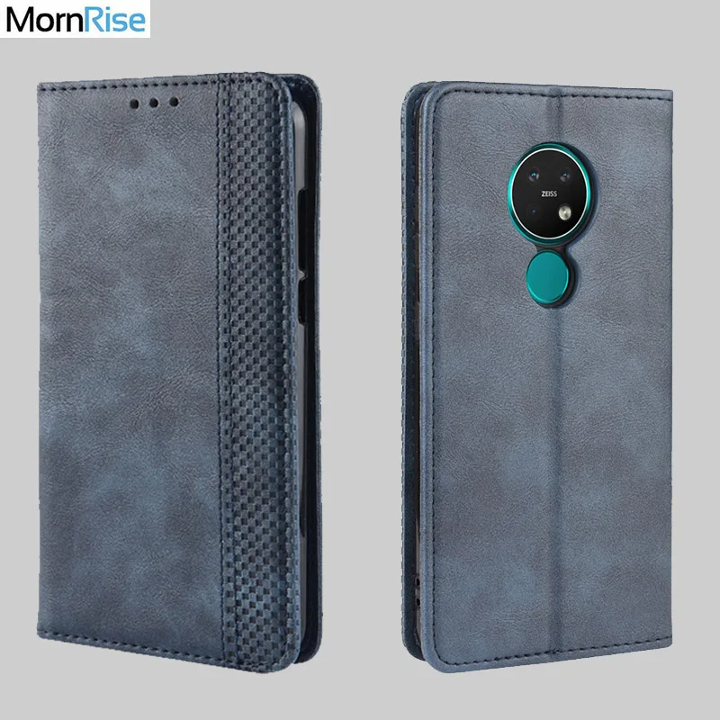

For Nokia 7.2 / 6.2 Case Book Wallet Vintage Slim Magnetic Leather Flip Cover Card Stand Soft Cover Luxury Mobile Phone Bags