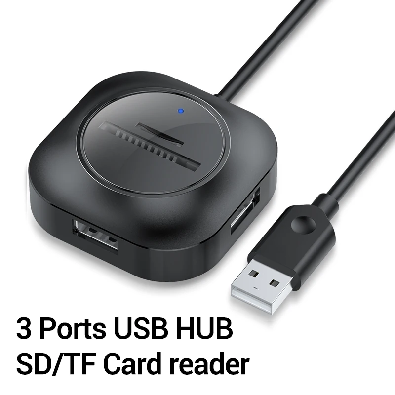 PZOZ usb-хаб USB 2,0 высокоскоростной 3/4 устройство для чтения карт SD TF все в одном Мульти USB Hab адаптер для ПК компьютера usb разветвитель аксессуары - Цвет: 0.3m 3 USB HUB SD-TF