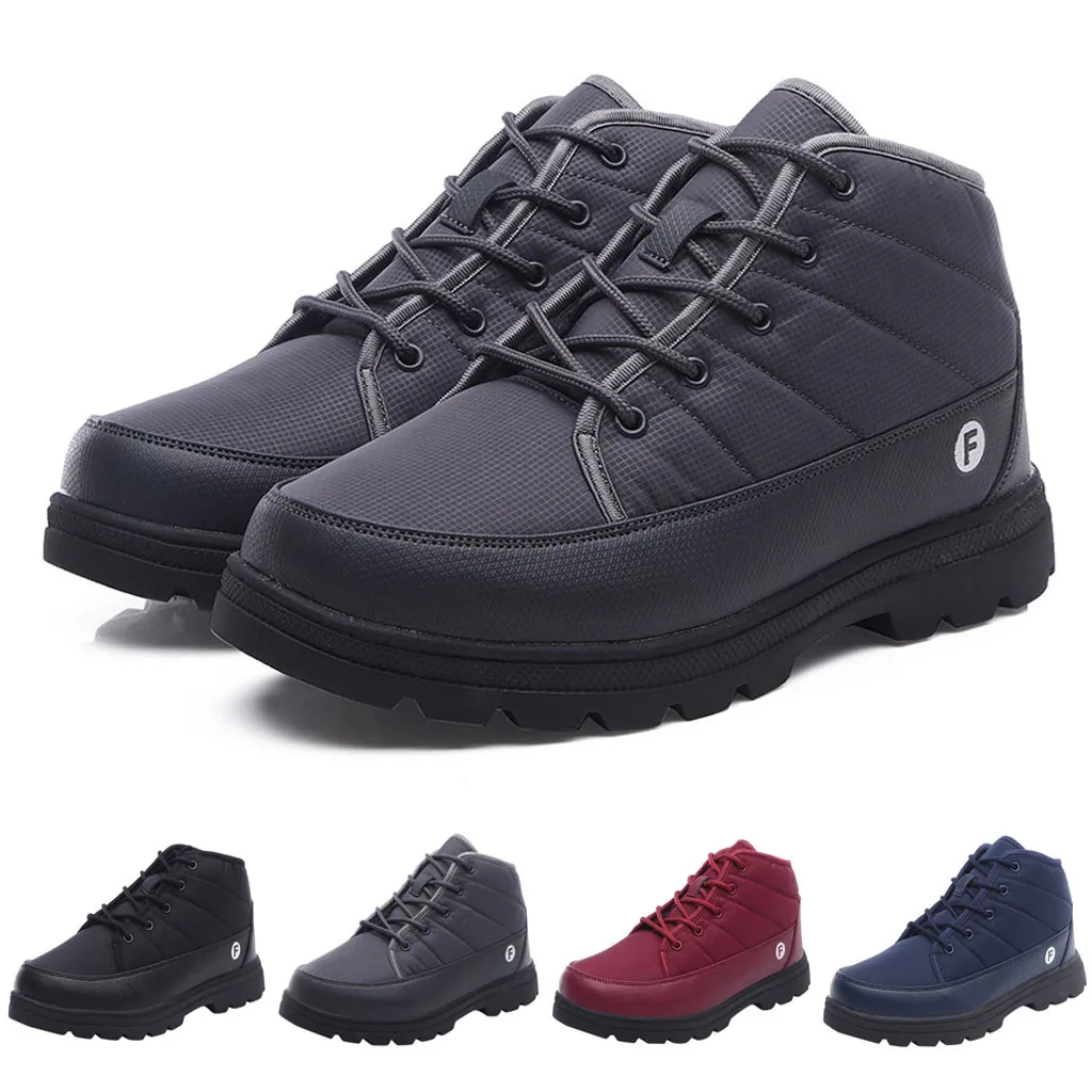 

Wholesale Women's Ankle Boots Flat Shoes For Girls Round Toe Lace-Up Winter Boots Solid Color Flat Boots 2019 Thick Bottom Shoes