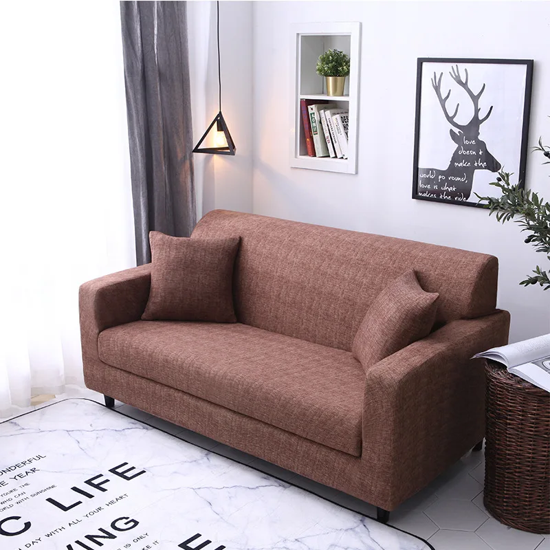 

Solid Color Stretch Sofa Cover Slipcovers Furniture Protectors sofa cover with 2 pillowcase cover