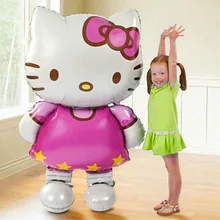 117*68 мм большой размер hello kitty кошка фольгированный шар Средний Мультфильм Свадьба День рождения украшение надувной воздушный шар