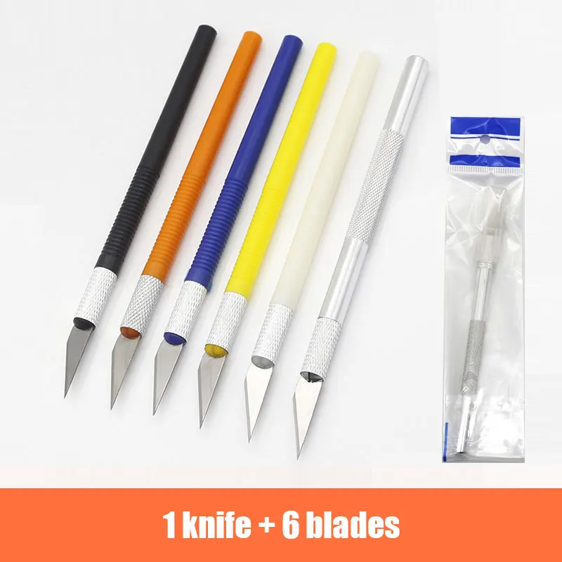 

8 Pcs All Aluminum High Precision Carving Knife Art Knife Non-Slip Cutter Engraving Mobile Phone Laptop PCB Repair Hand Tool