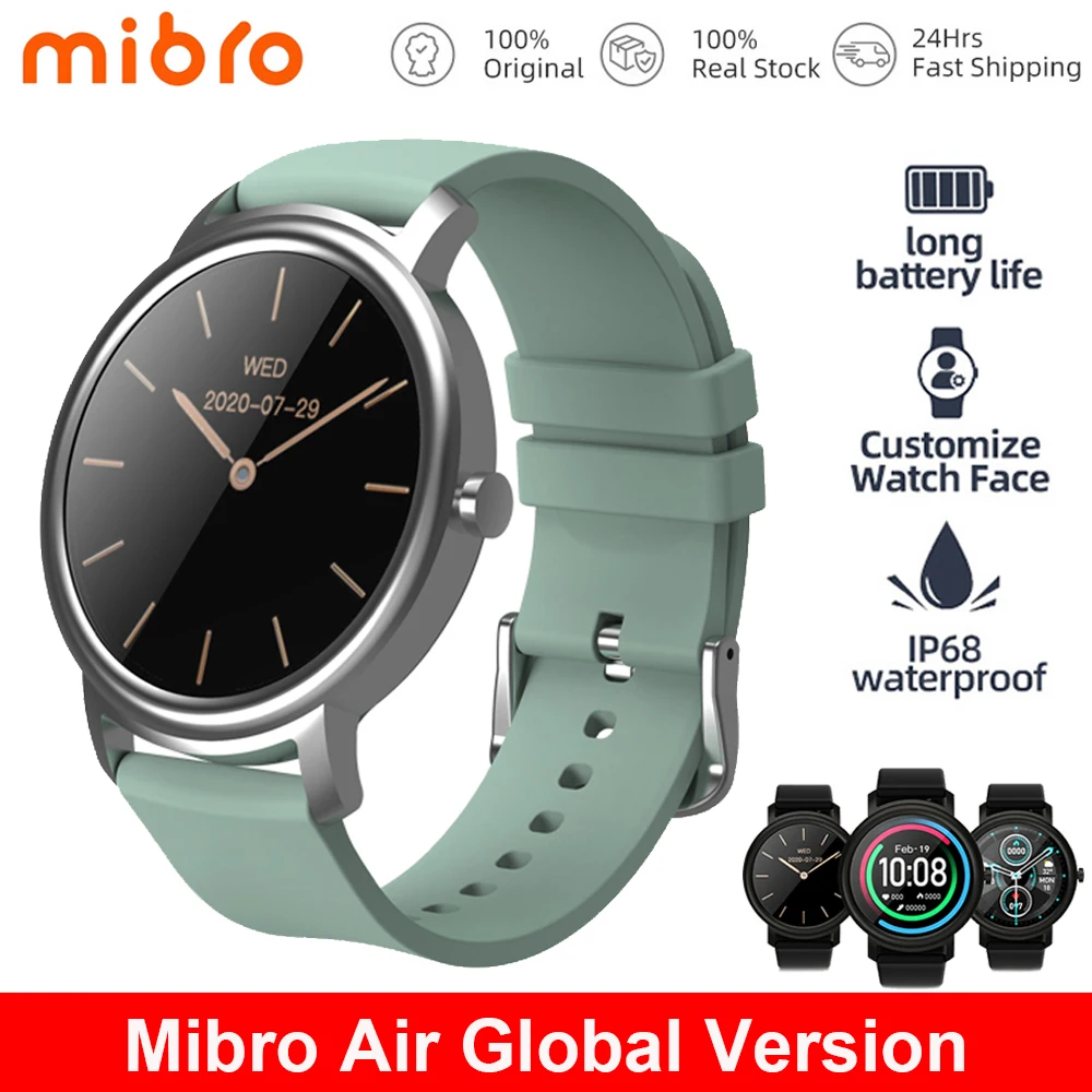 Global Version Mibro Air Smart Watch Men IP68 Waterproof Fitness Tracker Bluetooth Sleep 24h Bio Heart Rate Monitor Smartwatches 1
