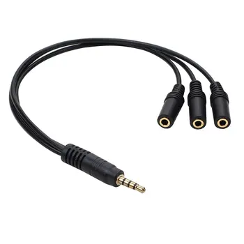 

3.5mm 1 to 3 Splitter Cable 30cm 1/8 Inch Male to 3 Stereo Female Jack Socket Headphone Splitter Audio Cable AUX Cables RCA