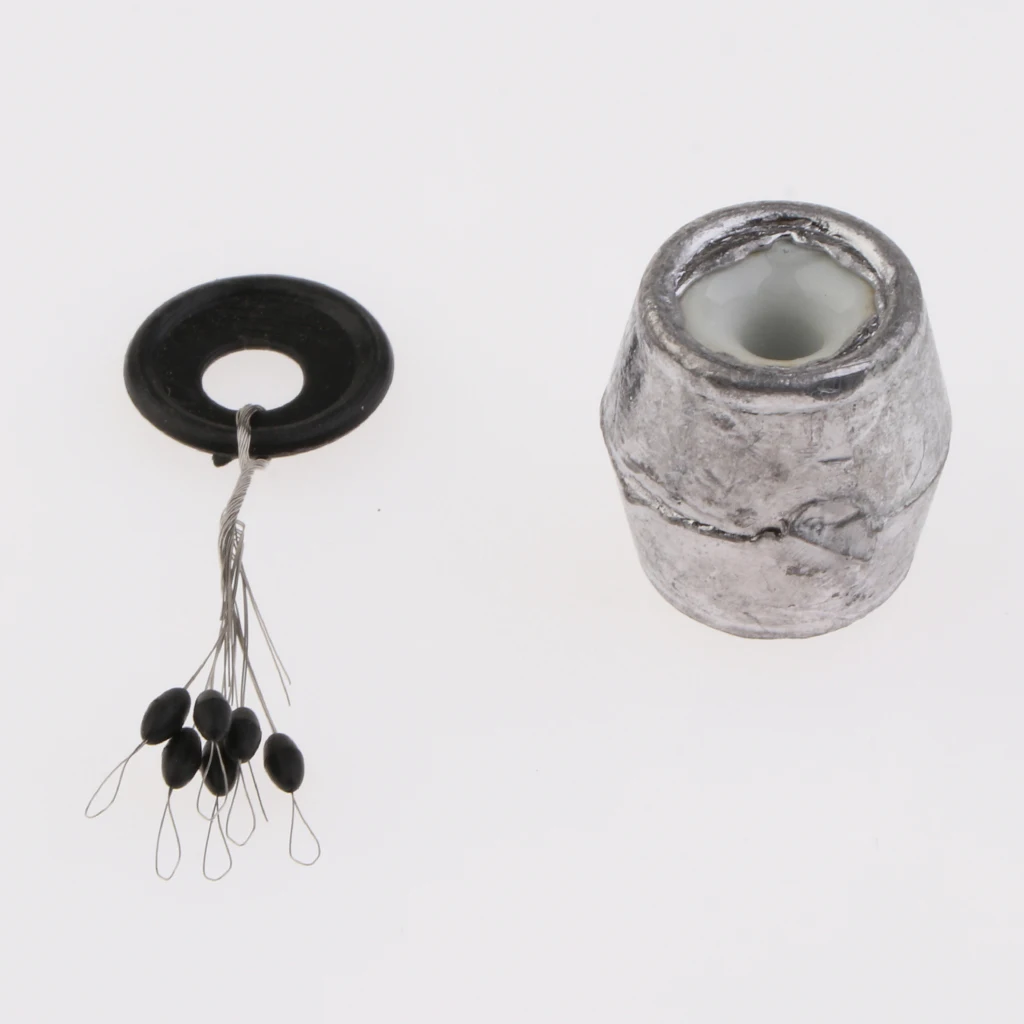 Fishing Bobbers Bulk Rubber Bobber Sea Monster with 6 Strong Hooks Beads Stopper Set Saltwater