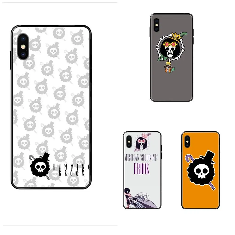 Мультфильм один кусок Брук череп флагшток для iPhone 11 12 Pro 5 5S SE 5C 6 6S 7 8X10 XR XS Plus Max