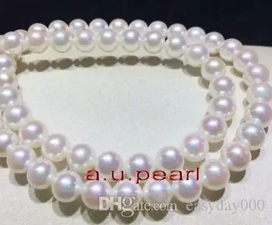 

Fine Pearls Jewelry 48"10-11mm REAL Natural south sea round WHITE pearl necklace 14K Sweater chain