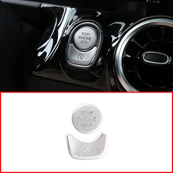 

For Mercedes-Benz A B CLA GLB GLA W177 W247 X156 X247 stainless steel silver car engine start stop switch button decoration