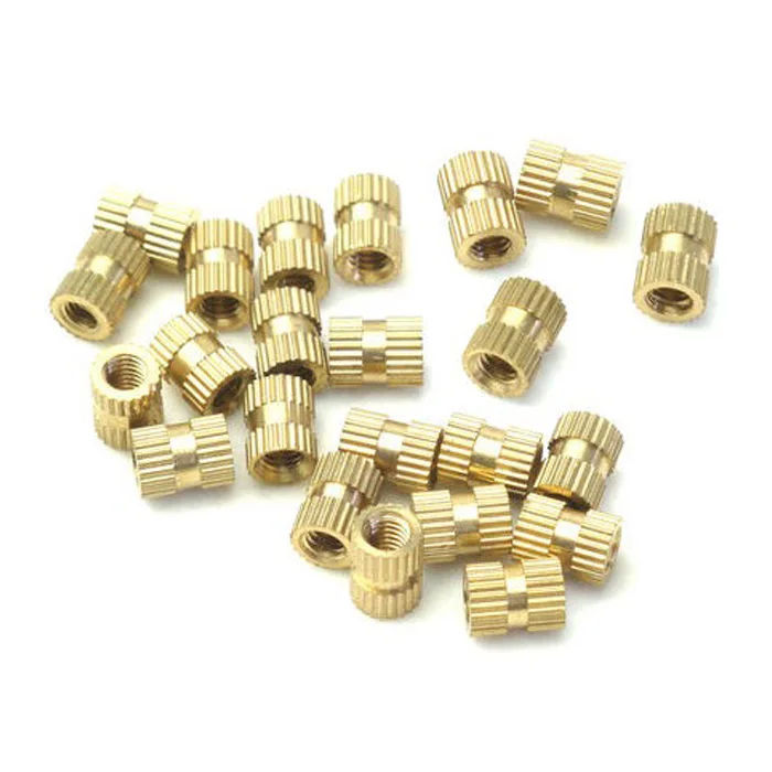 

100pcs M3 M4 M5 Copper Inserts Brass Double Pass Knurl Nut Embedded Fastener