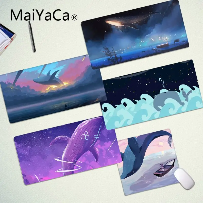 MaiYaCa Whale illustration High Quality Large sizes DIY Custom Mouse pad mat for L XL game Customized mouse CS GO PUBG | Компьютеры и