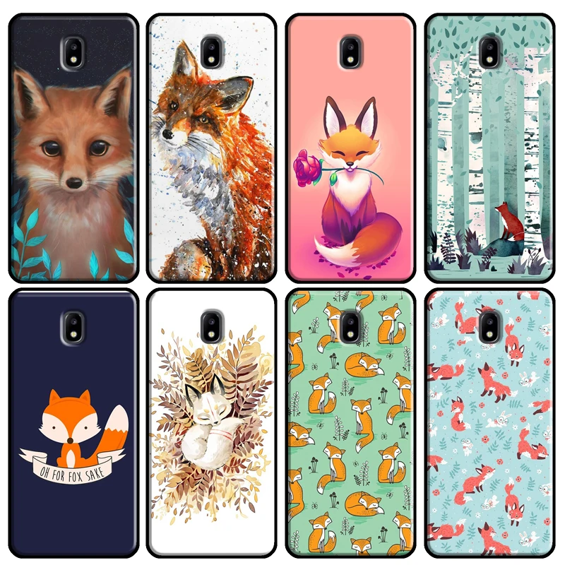 Red Fox Autumn Leaves Forest Case Per Samsung Galaxy J7 J3 J5 2017 A3 A5 2016 J4 J6 A8 A6 Plus J2 Core J8 2018 Custodia