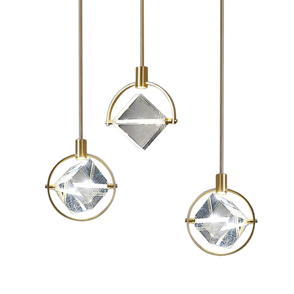art deco gold crystal chandelier lighting AC110V 220V LED hanglamp home decoration bar lights