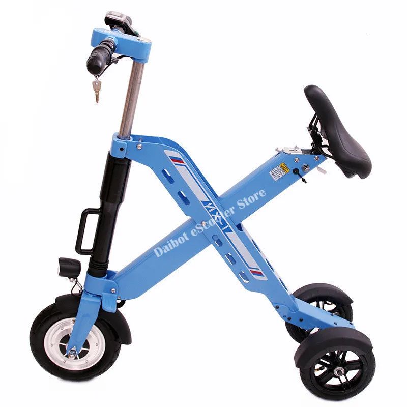 Daibot 3-х колесный электрический самокат мини ходовые электрические велосипедные преобразующие 10 дюймов 350 Вт 36В тормозной быстрого складной Портативный электрические велосипеды для взрослых Для женщин