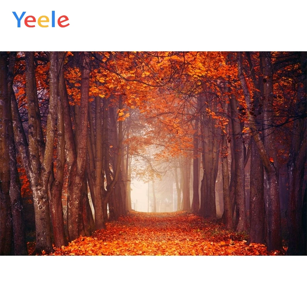 

Yeele Autumn Tree Yellow Leaves Forest Backdrop Baby Portrait Vinyl Photography Background For Photo Studio Photophone Photocall