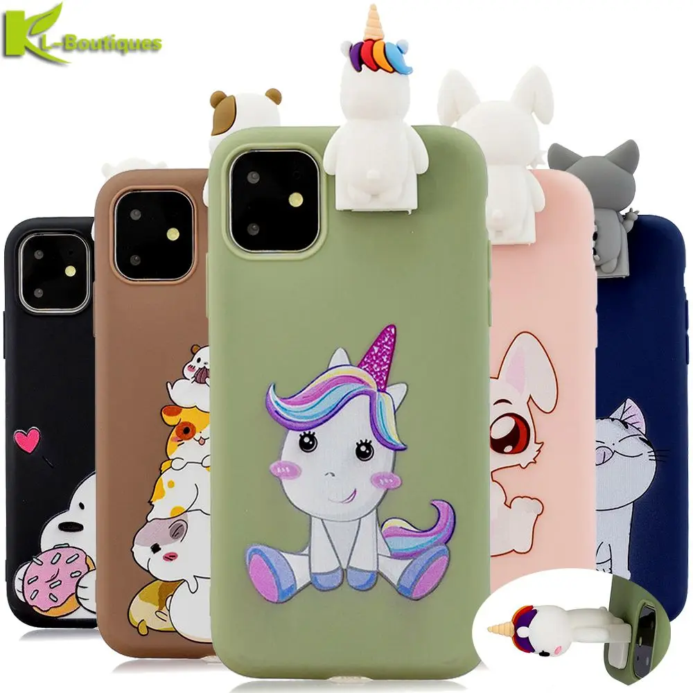Чехол для iPhone 11 чехол Etui Pro Max XR XS 6 6S 7 8 Plus 3D сделай сам игрушка кукла мягкий