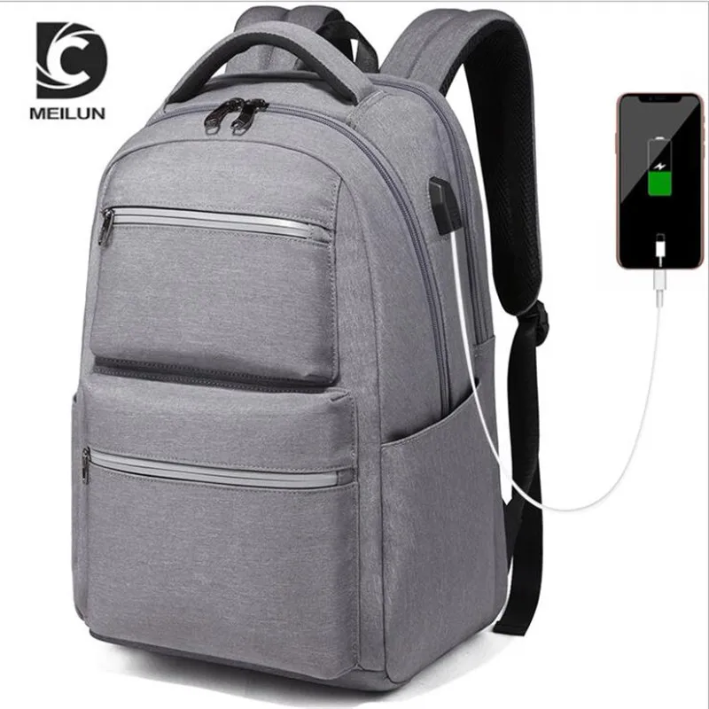 

D.C.MEILUN New 15.6 Inch Laptop Backpack Mens Male Backpacks Business Notebook Mochila Waterproof Back Pack USB Charging Bags