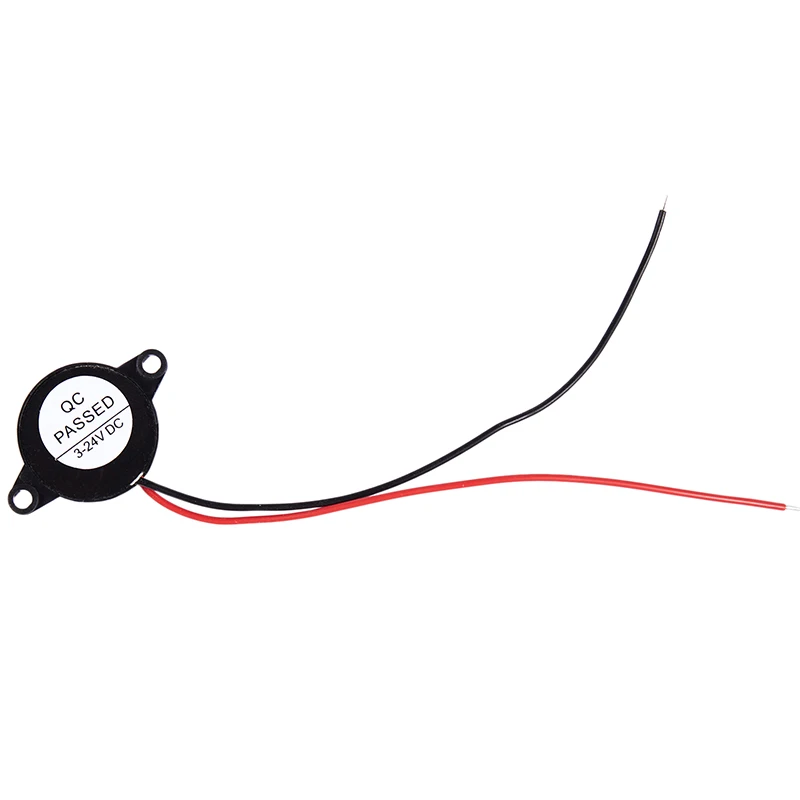 5 Pcs DC 3-24V 85dB Sound Electronic Buzzer Alarm Black 23 x 12mm