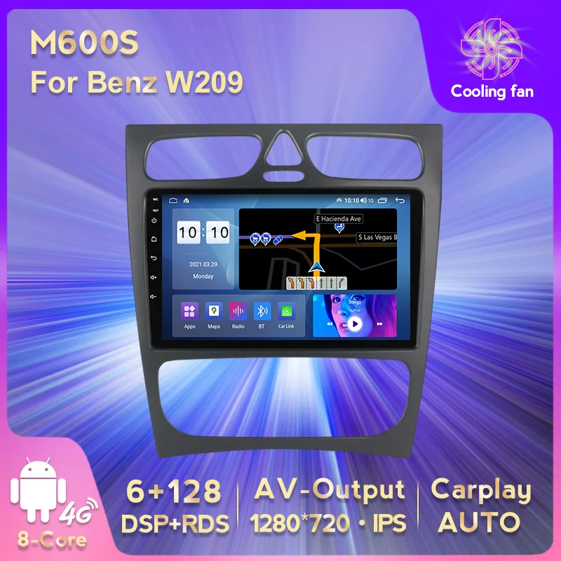4G LTE Android 11 Автомобильный плеер GPS для Mercedes Benz CLK W209 W203 W463 4g BT Радио Стерео
