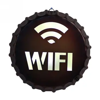 

LED Light Wall Mount Man & Women Toilet Sign Rest Room WC Sign Metal Door Indicator WIFI VIP Signboard Signage Plate Card